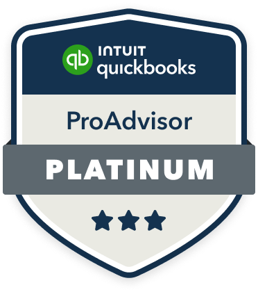 Intuit QuickBooks ProAdvisor Platinum badge for bookkeeping services for international entrepreneurs
