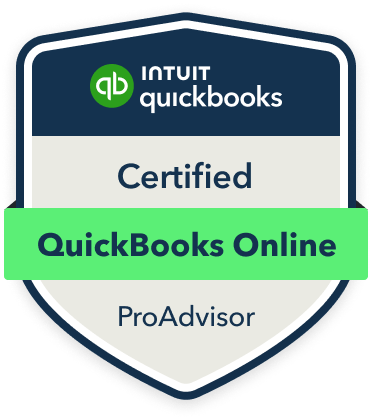 Intuit QuickBooks badge for Certified QuickBooks Online ProAdvisor for bookkeeping services