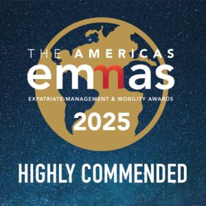 The America's Expatriate Management & Mobility Awards 2025, highly commended.