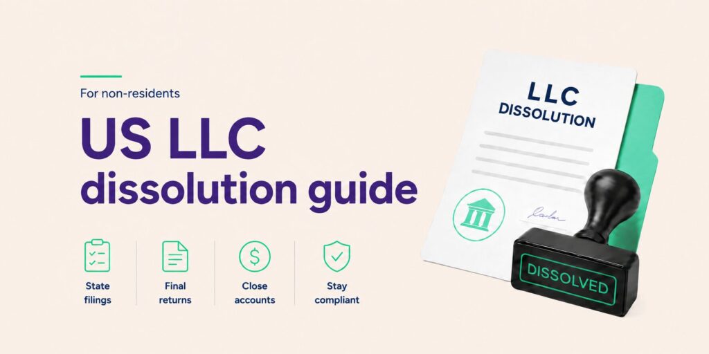 US LLC dissolution guide for non-residents with final tax returns and compliance steps.