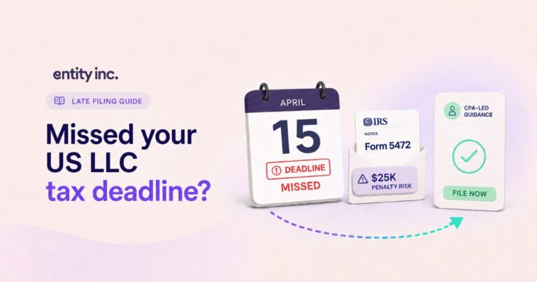 April 15 missed deadline, Form 5472 notice, and CPA-led guidance for filing a US LLC tax return late.